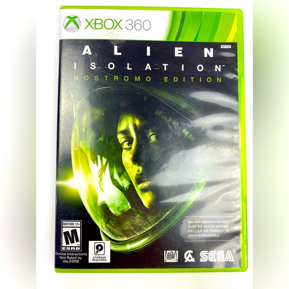Alien Isolation Nostromo Edition XBOX 360 2 Disc Set Tested NO Manual